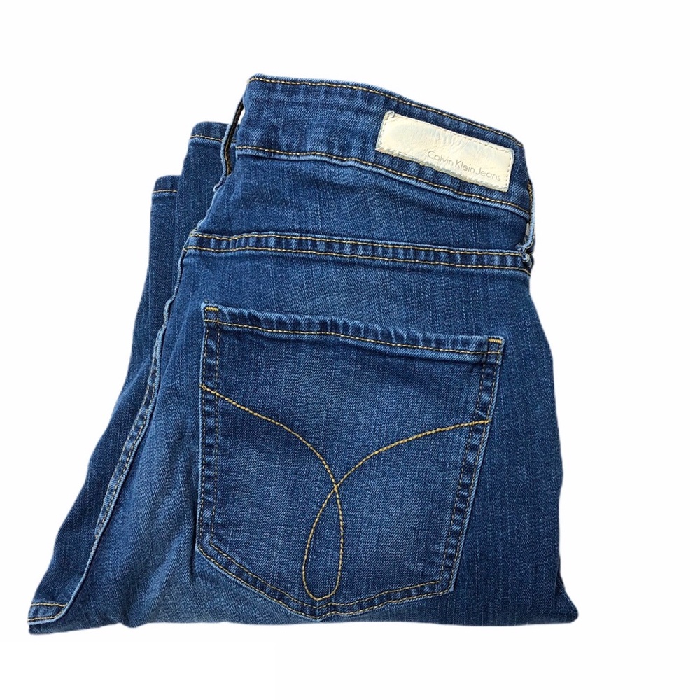Calvin Klein Low Rise Stretch Straight Leg Jeans